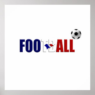 Franse Football markeert logo cadeaus Poster