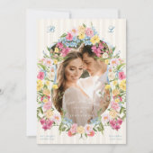 Franse Foto Lijst Monogram Huwelijk Save The Date (Voorkant)