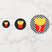 Franse "Fries Birthday" Confetti (Achterkanten)