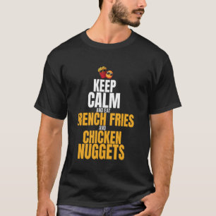 Franse frietjes en kipnuggets Grappige kipnugget T-shirt