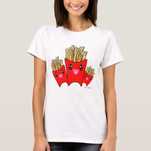 Franse frietjes voor fastfoodeten t-shirt