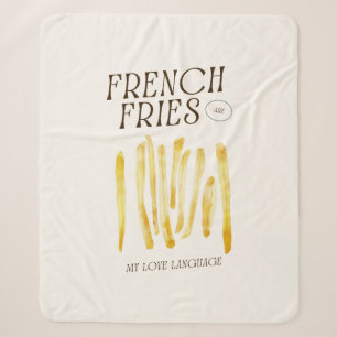 Franse Frites Zijn Mijn Liefdestaal Sherpa Deken