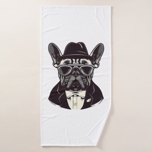 franse gangster badhanddoek (Badhanddoek)