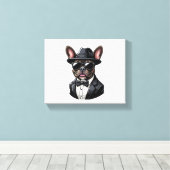 franse gangster canvas afdruk (Insitu (Houten vloer))