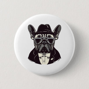 franse gangster ronde button 5,7 cm