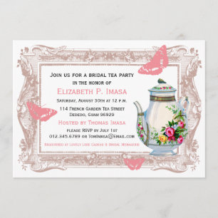Franse Garden Bridal Tea Kaart