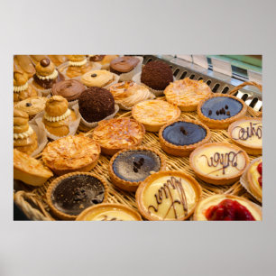 Franse gebakjes, Parijs, Frankrijk Poster