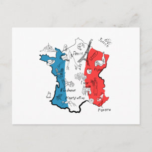 Franse geïllustreerde kaart