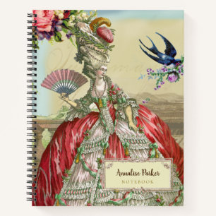 Franse geïnspireerde Marie Antoinette Persoonlijk Notitieboek