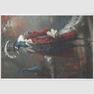  Franse geklede pauw decoupage Tissuepapier