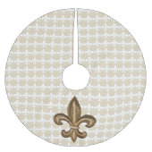 Franse Golden Fleur De Lis Crest Kerstboom Rok (Voorkant)