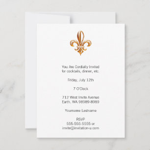 Franse Golden Fleur de Lis Kaart