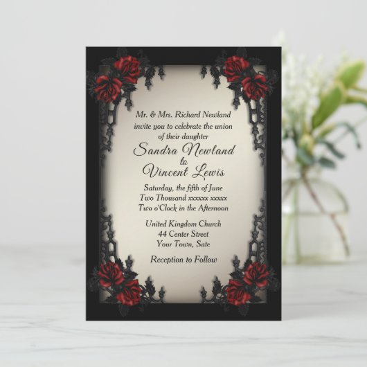 Franse Gothic Antiek goudweddenschap Kaart (Staand voorkant)