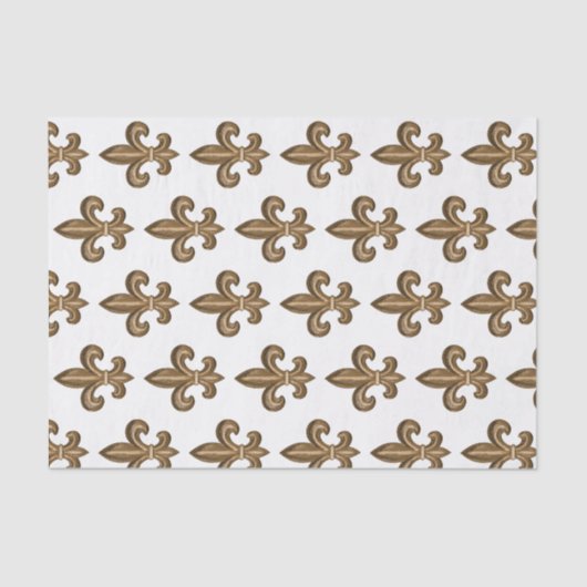 Franse Gouden Fleur de Lis Crest Tissuepapier (Voorkant)