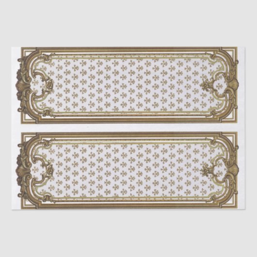 Franse goudmeubelen - ontvlechting van Lijst Tissuepapier (Voorkant)