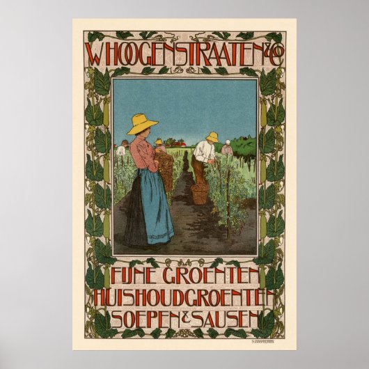 Franse groenten en fruit poster (Voorkant)