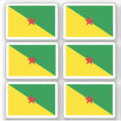 Franse Guyanese vlag Sticker (Voorkant)