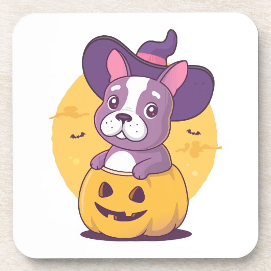 Franse Halloween Bier Onderzetter (Voorkant)