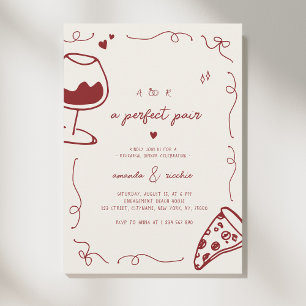 Franse Hand getekend Perfect Pair repetitie diner Kaart