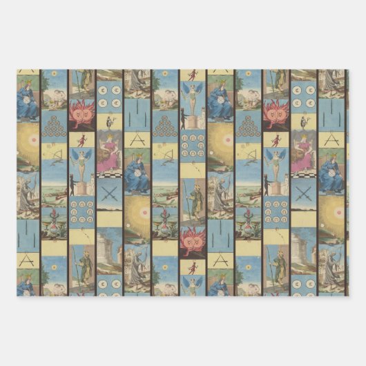  Franse Hand getrokken Tarot Kaart Pattern Inpakpapier Vel (Voorkant 2)