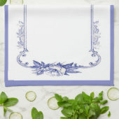  franse handdoek voor blauwe keuken (Gevouwen)