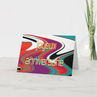 Franse Happy Birthday Kaart