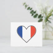 Franse hartvlag briefkaart (Staand voorkant)