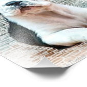 Franse hond foto afdruk (Hoek)