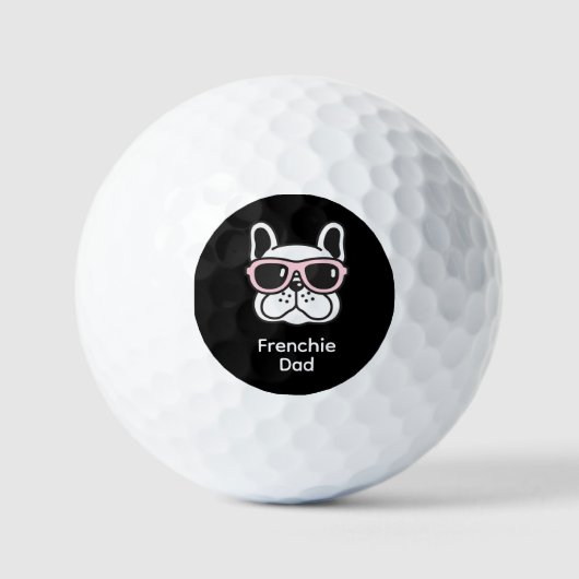 Franse hond Franse buldog Vaderdag Golfballen (Voorkant)