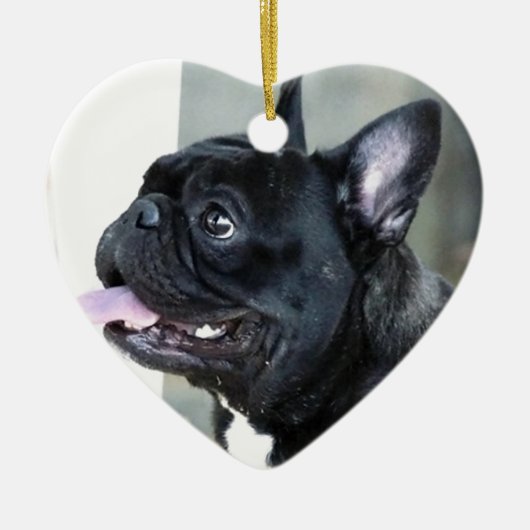Franse hond keramisch ornament (Voorkant)