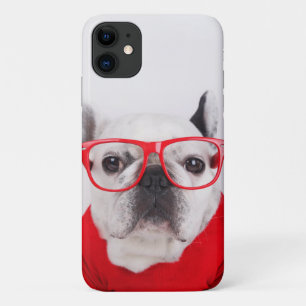 Franse hond met bril en Shirt iPhone 11 Hoesje