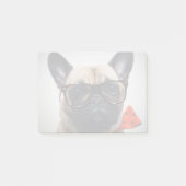 Franse hond met bril en Stropdas Post-it® Notes (Voorkant)