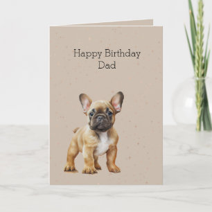 Franse Hond Verjaardag Vader Kaart