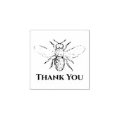 Franse honingbij dank u hout kunst stempel (Afrduk)