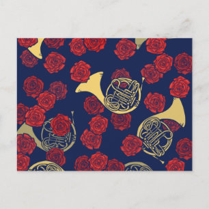 Franse hoorn briefkaart