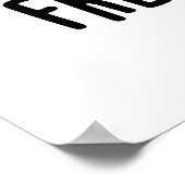 Franse hoorn grappig muziekinstrument woordspeling poster (Hoek)