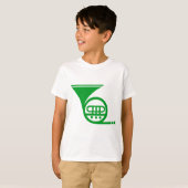 Franse hoorn - Grass Green T-shirt (Voorkant volledig)