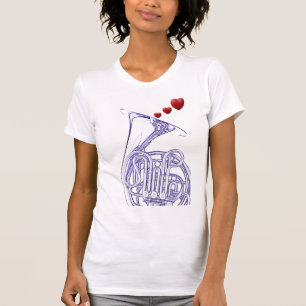 Franse Hoorn met hart Shirt