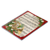 Franse hoorn met  vel voor kerstmis notitieboek (Linkerzijde)