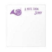 Franse hoorn notitieblok (Voorkant)