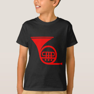 Franse hoorn - rood t-shirt