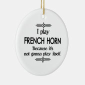 Franse Hoorn - Speel zelf Funny Deco Music Keramisch Ornament (Rechts)