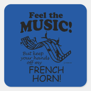 Franse hoorn voelt de Sticker van het muziekplein