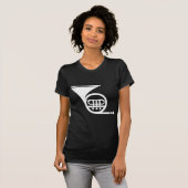 Franse hoorn - wit t-shirt (Voorkant volledig)