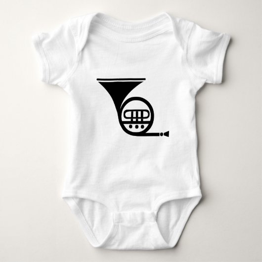 Franse hoorn - zwart romper (Voorkant)