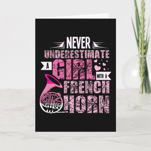 Franse Horn Girl Kaart (Voorkant)