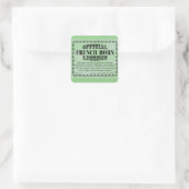 Franse Horn License Square Sticker (Tas)
