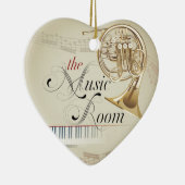 Franse Horn Music Room Keramisch Ornament (Rechts)