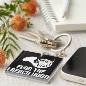 Franse Horn Quote Stocking Stuffer Gift Sleutelhanger (Voorkant Rechts)