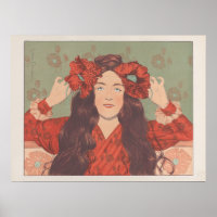 Franse illustratie van een Poster voor vrouwen
